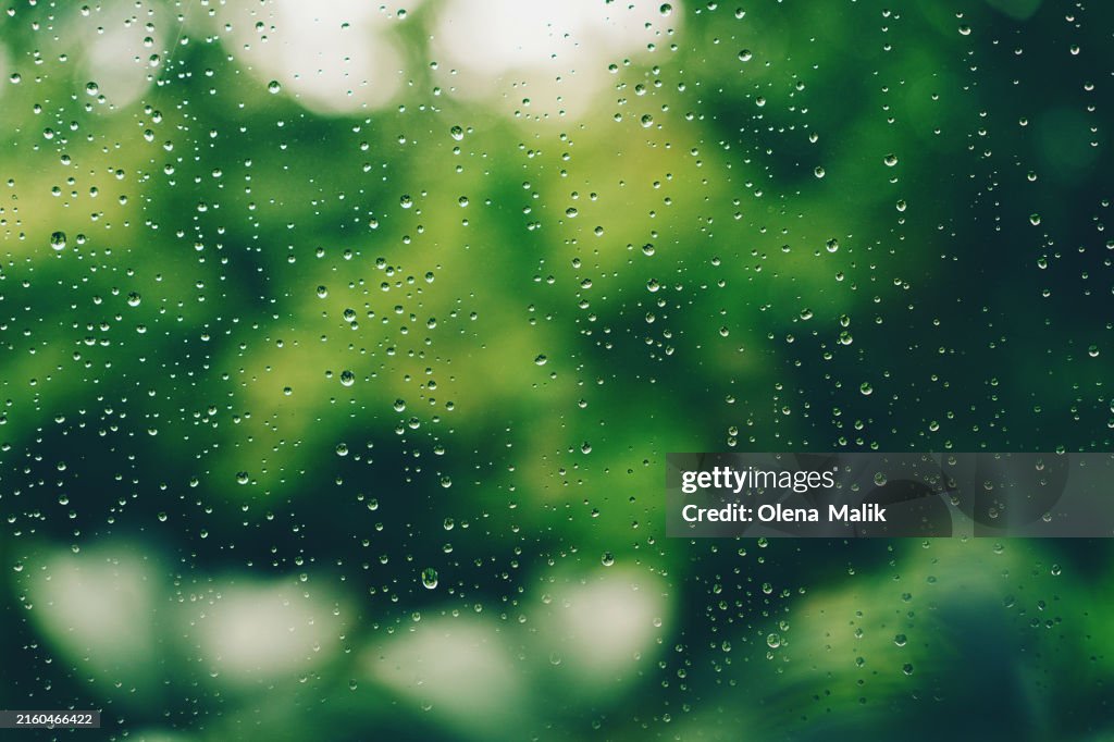 Abstract background with water drops on the window