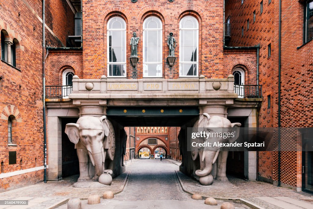 Elephant Tower Gate in Carlsberg District, Copenhagen, Denmark