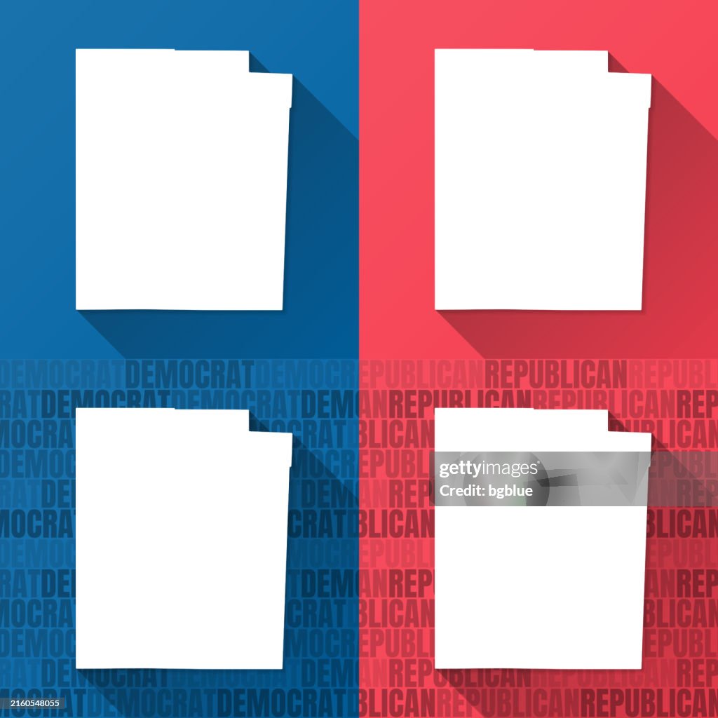 Allegany County, New York. Maps on blue and red backgrounds