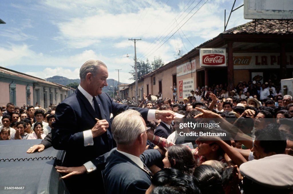 President Johnson In San Salvador
