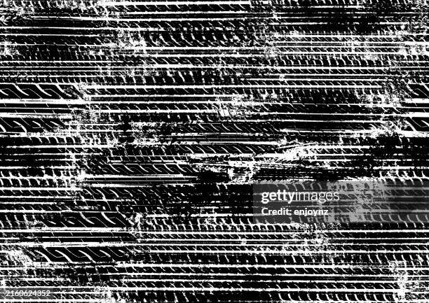 seamless black tire tracks stock illustration background - skid mark stock illustrations