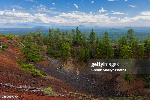 cinder cone - newberry national volcanic monument - cinder cone volcano stock pictures, royalty-free photos & images