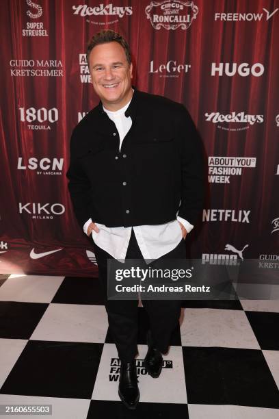 Guido Maria Kretschmer attends ABOUT YOU Fashion Circus as part of the Berlin Fashion Week SS25 on July 04, 2024 in Berlin, Germany.