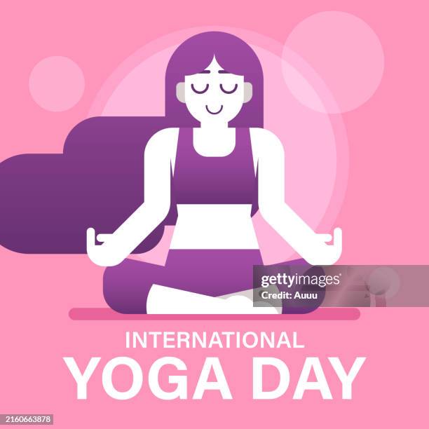 illustrations, cliparts, dessins animés et icônes de international yoga day - esprit sain corps sain