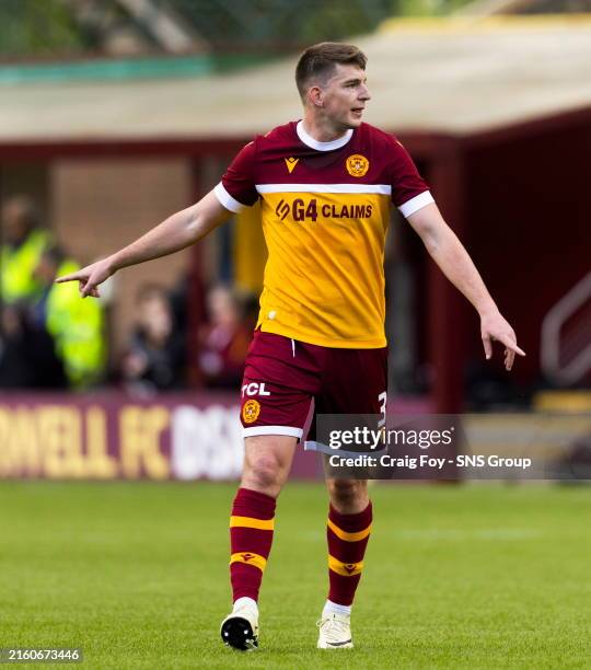 Motherwell's Steve Seddon in action during a pre-season friendly match between Motherwell and Livingston at Fir Park, on July 06 in Motherwell,...