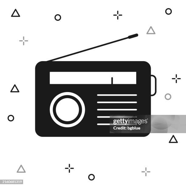 radio. icon on white background - transistor radio stock illustrations