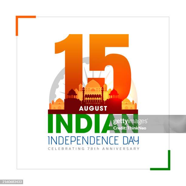 indian independence day celebration poster design - august stock illustrations