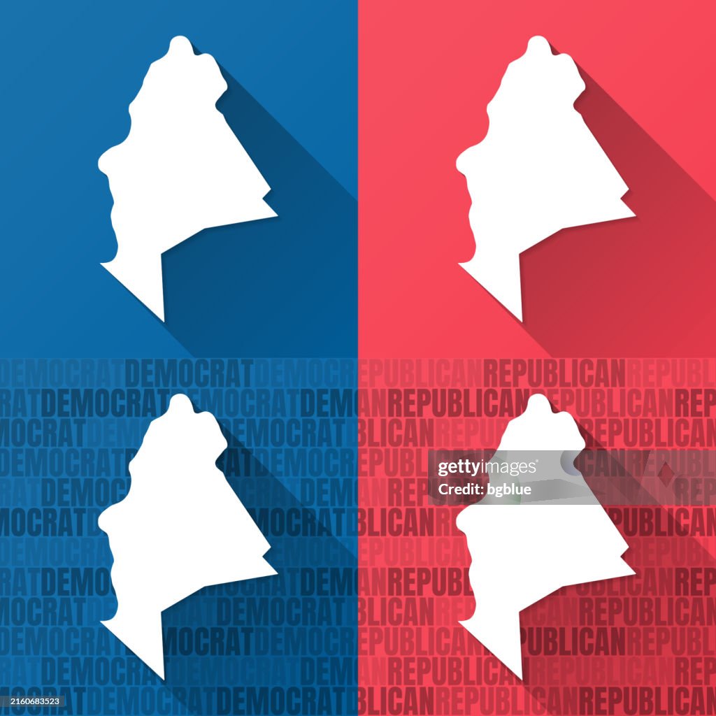 Mason County, West Virginia. Maps on blue and red backgrounds