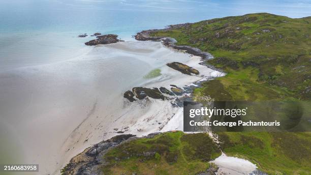 Morar Map Aerial Photo Of The Silver Sands Of Morar Beach In Scotland High-Res ...