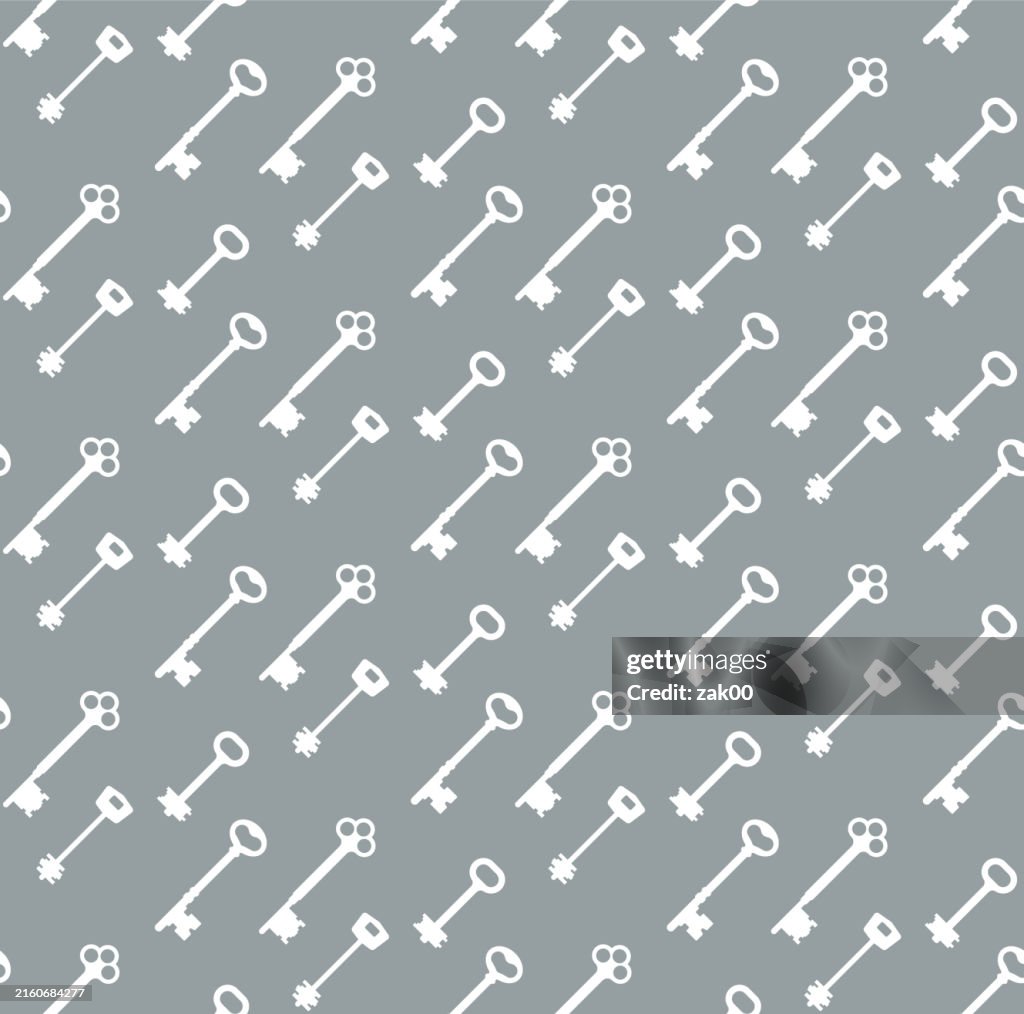 Fun Keys Background Keys Seamless Vector Wallpaper A Lot Of Turnkeys Endless Pattern ...