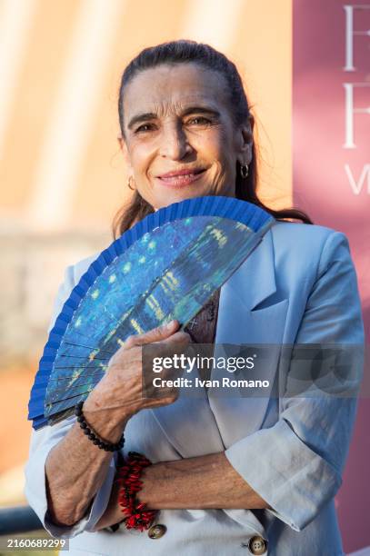 Lina Sastri attends prhotocall during Social World Film Festival 2024 on July 04, 2024 in Vico Equense, Italy.