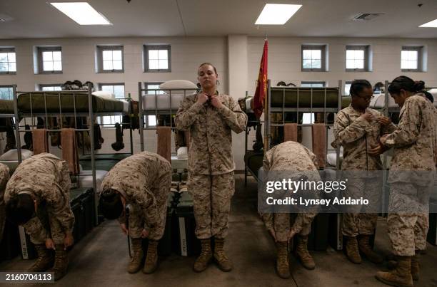 Marine recruits prepare for the Crucible, the culminating event of everything the marines have learned throughout recruit training during their...