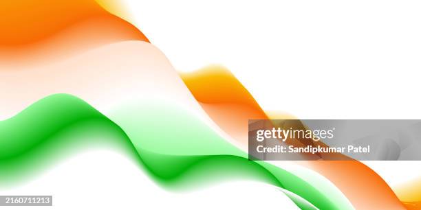 ilustraciones, imágenes clip art, dibujos animados e iconos de stock de indian independence day celebration greeting wavy background - día de la independencia