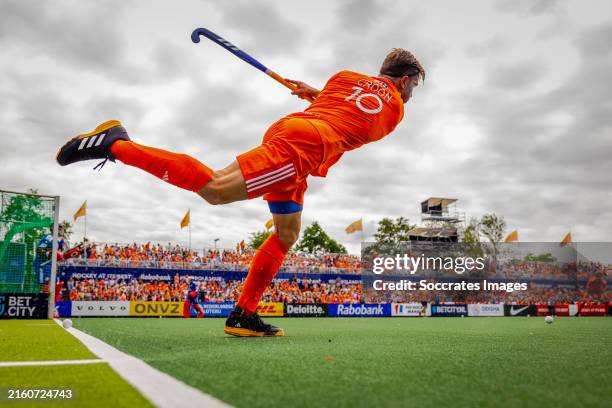 Jorrit Croon of Holland during the Pro League match between Holland v Belgium at the Wagener Stadium on June 30, 2024 in Amsterdam Netherlands