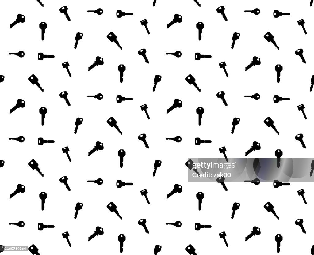 Ch760 Key Pattern Keys Seamless Vector Wallpaper A Lot Of Keys Endless Pattern Background ...