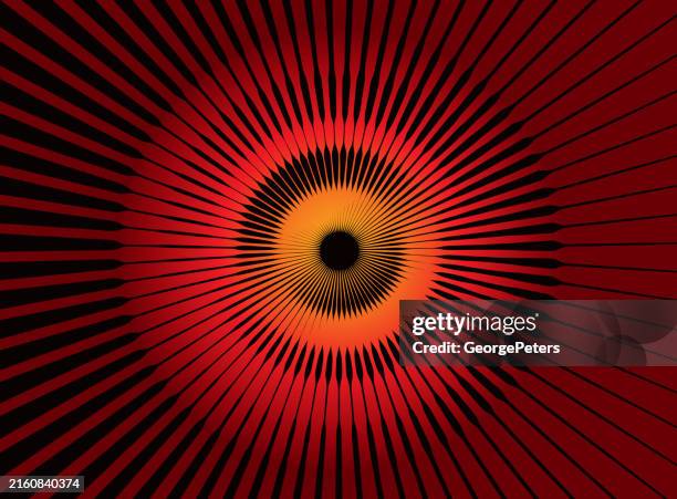 circlular frame and light beams - green tech background stock illustrations