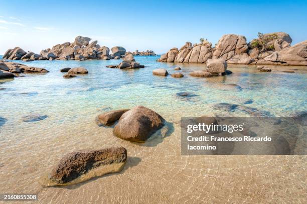 santa giulia beach, corsica, france - corsica stock pictures, royalty-free photos & images