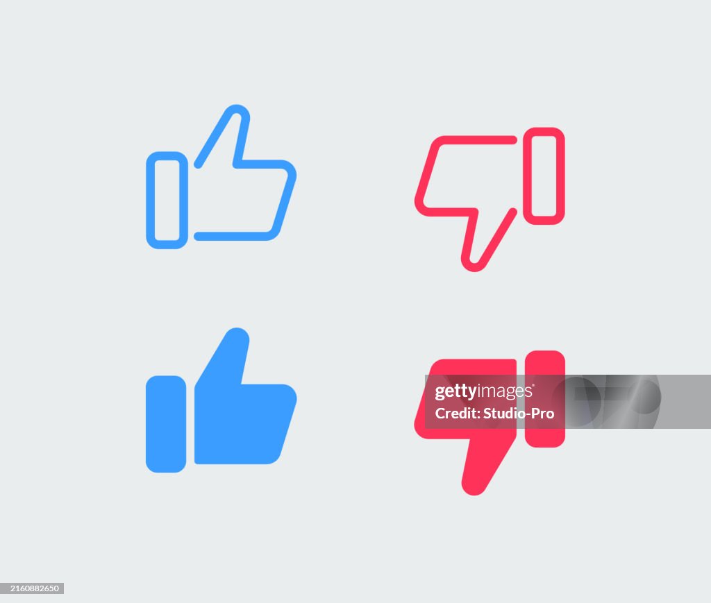 Me gustan los iconos de disgusto