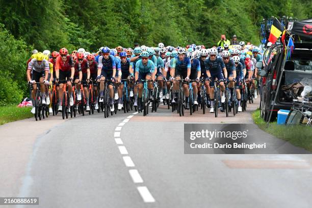 General view of the peloton competing during the 111th Tour de France 2024, Stage 8 a 183.4km stage from Semur-en-Auxois to Colombey-les-Deux-Eglises...