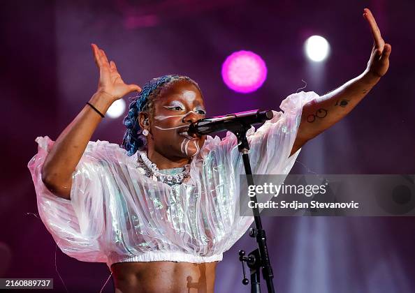 Singer Iniko performs live on stage during the Exit Festival 2024 at ...