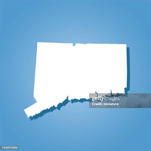 connecticut map - connecticut map stock illustrations