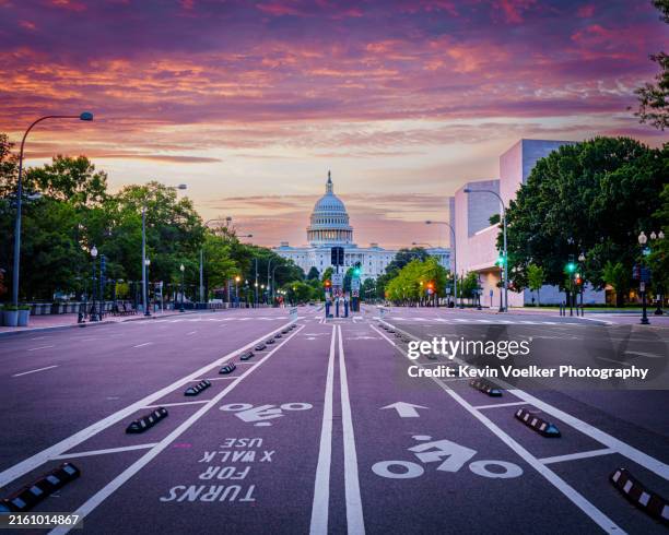 us capitol sunrise - washington dc bildbanksfoton och bilder