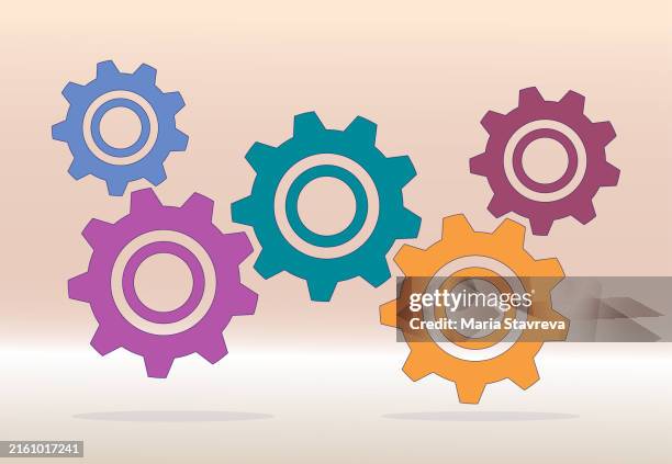 collaborative ideas.teamwork - integrated solutions stock illustrations