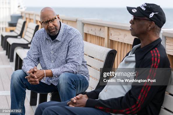 George Beamon Bob Beamon and his cousin Al Brisbane at the fishing pier in Surfside ...