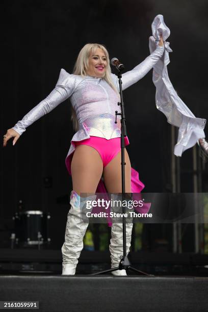 Princess Superstar performs at Warwick Castle on July 07, 2024 in Warwick, England.