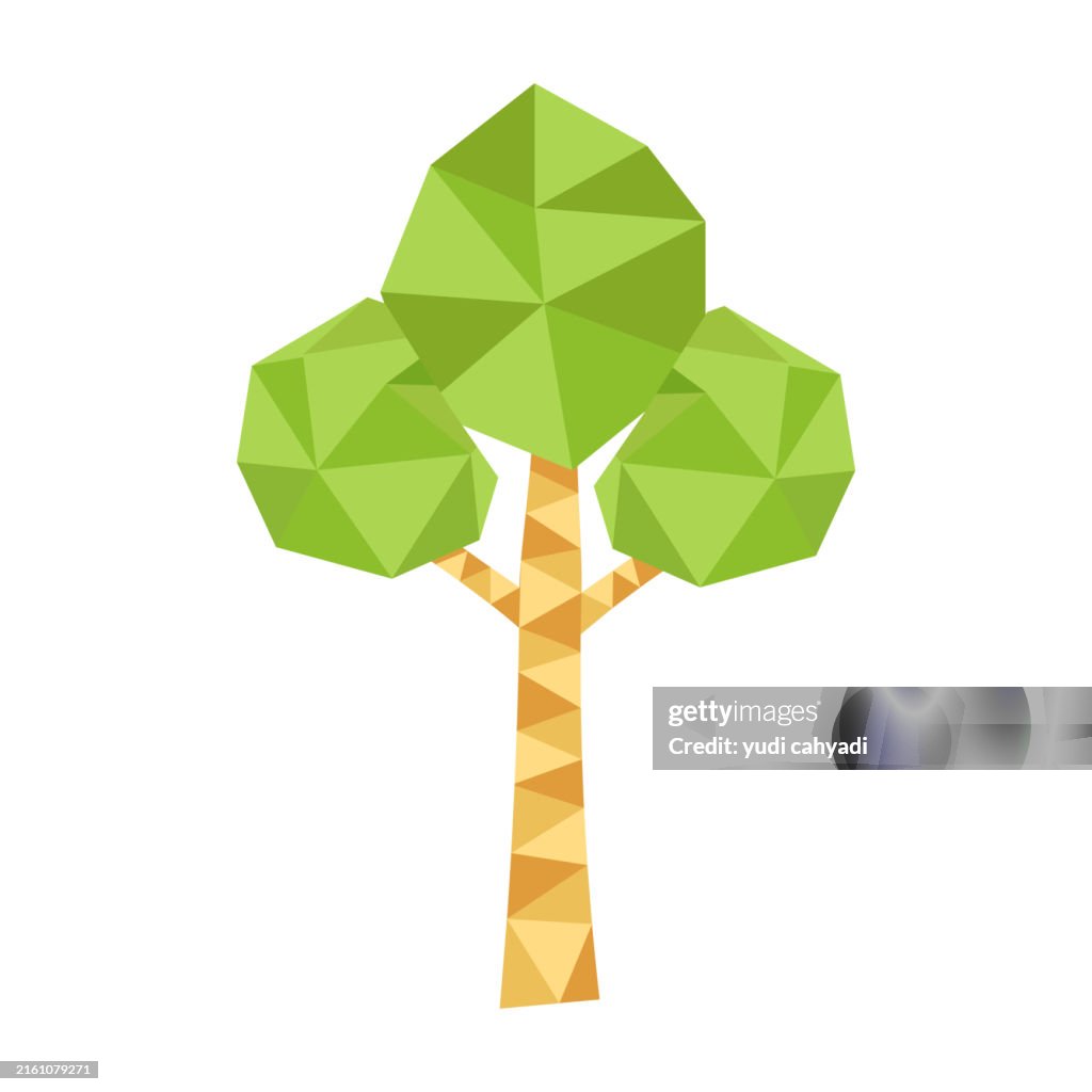 Element of nature polygonal tree geometric shape
