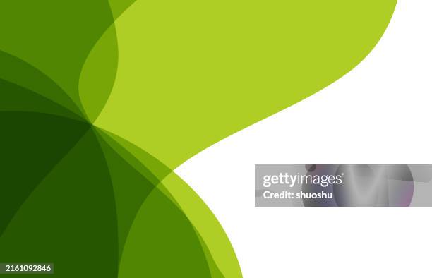 abstract simplicity green flowing wave graphic pattern design template - curve stock illustrations