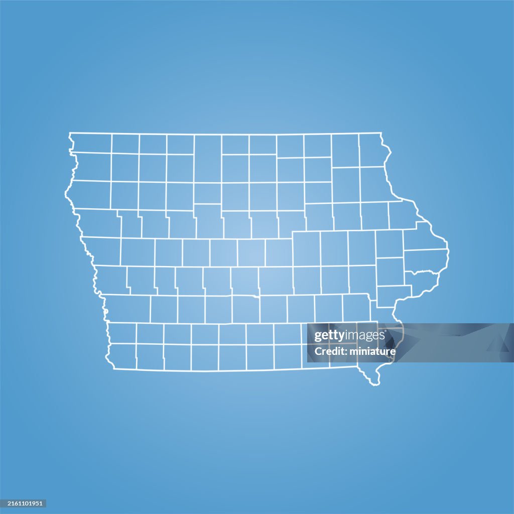 Map Highlighting Iowa Iowa Map High-Res Vector Graphic - Getty Images