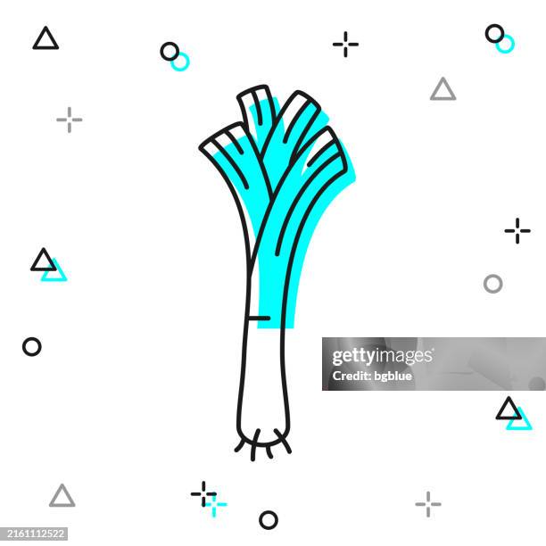 illustrations, cliparts, dessins animés et icônes de poireau. icône de ligne sur fond blanc - poireau