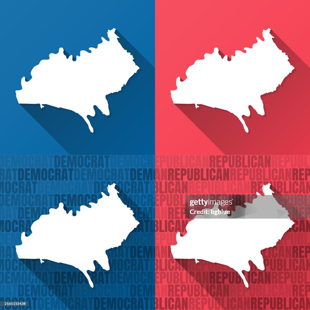 Hamblen County, Tennessee. Maps on blue and red backgrounds