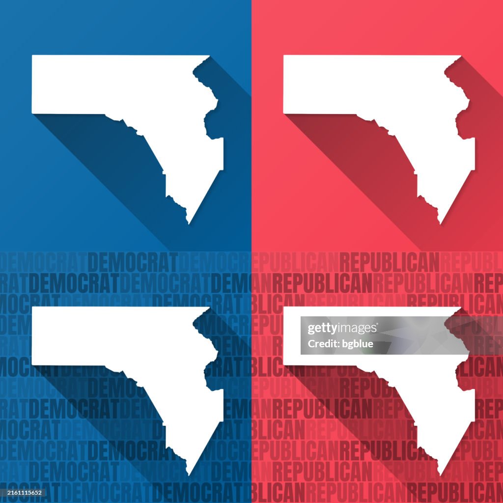 Fannin County, Georgia. Maps on blue and red backgrounds