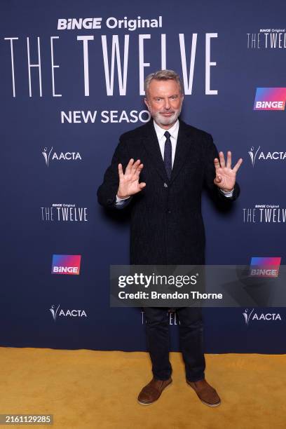 Sam Neill attends the "The Twelve" Season 2 World Premiere at The Ritz Cinemas on July 08, 2024 in Sydney, Australia.
