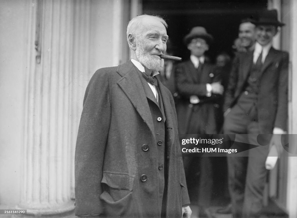 Congressman Joseph G. Cannon smoking a cigar ca. 1922
