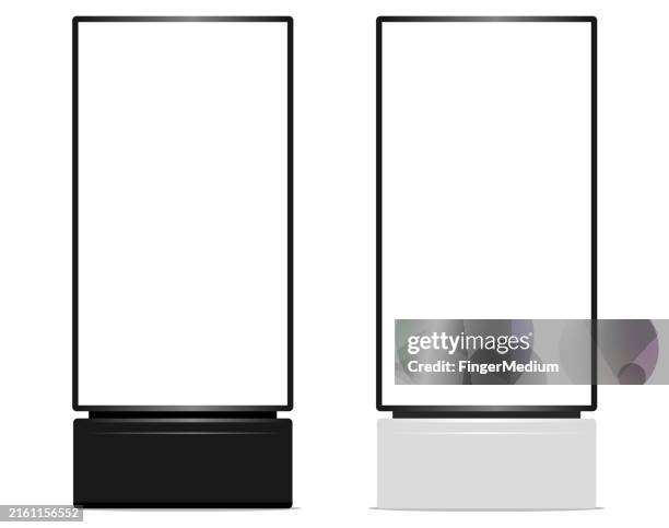 ilustrações de stock, clip art, desenhos animados e ícones de blank advertisement banner - caixa de luz