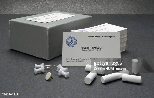 Agent Robert Hanssen business cards from when he worked as the unit chief of the National Security Threat List Unit in the then-called Intelligence...