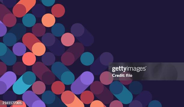 modern data node digital abstract pixel background - rund stock-grafiken, -clipart, -cartoons und -symbole
