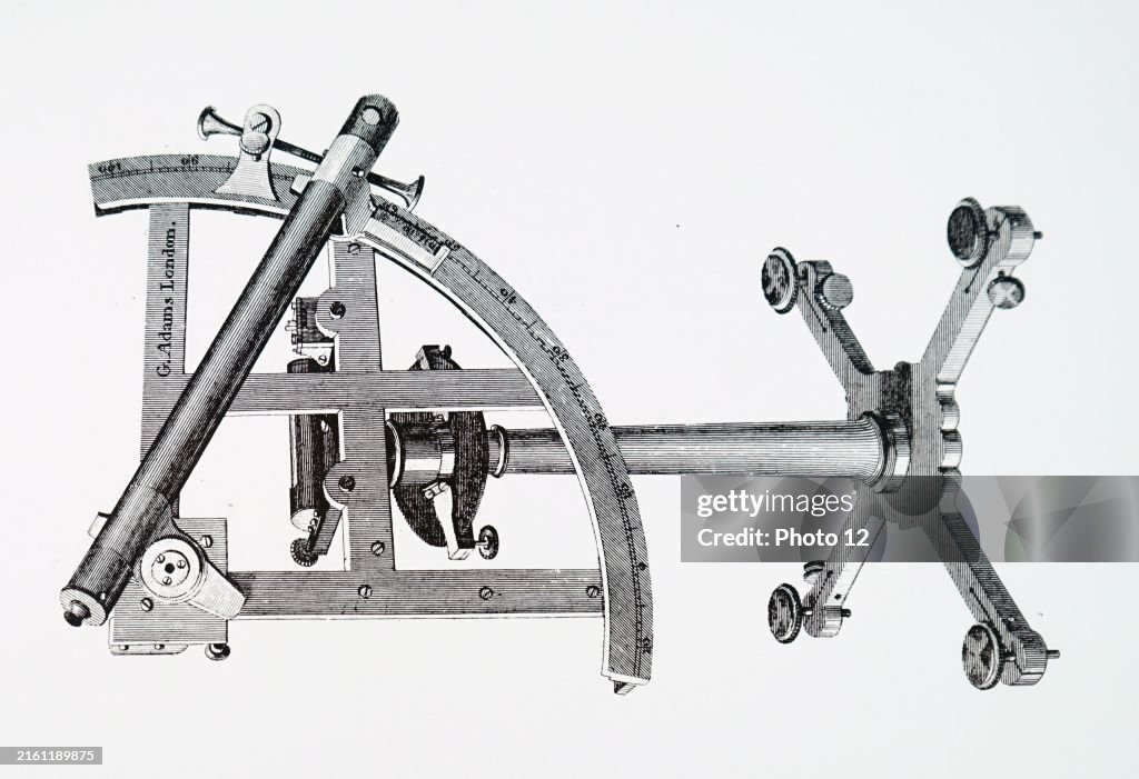 An astronomical quadrant, an instrument used to measure angles up to 90 degrees