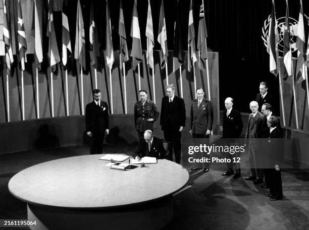 Photograph taken during the United Nations Conference on International Organization in San Francisco in 1945. Dated 20th Century.