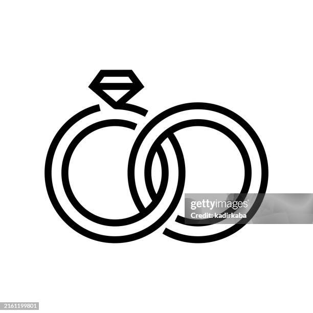 marriage line icon. wedding. - honeymoon stock illustrations