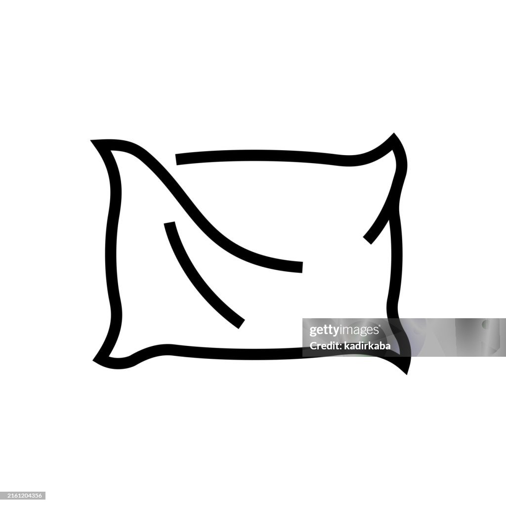 Pillow line icon. Comfortable sleep, comfortable pillow, ergonomic pillow.