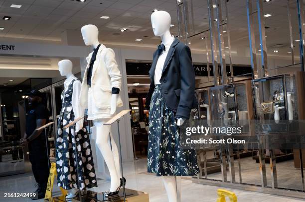 Merchandise is offered for sale in a Neiman Marcus store along the Magnificent Mile on July 08, 2024 in Chicago, Illinois. HBC, parent company of...