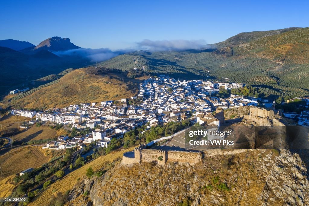Aerial view of Carcabuey village in Cordoba province