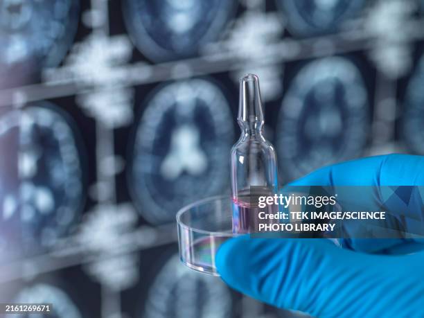 neurology research, conceptual image - phial stock pictures, royalty-free photos & images