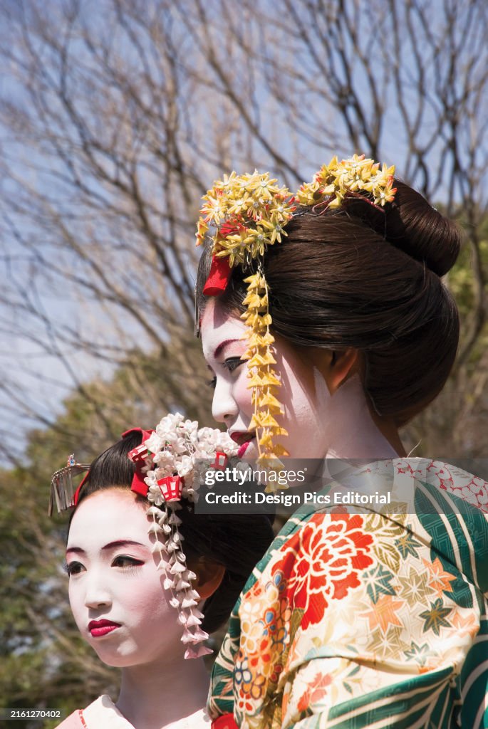 Two Geishas Close Up