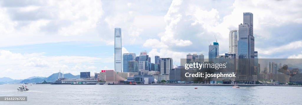 Panoramic view of Tsim Sha Tsui and Victoria Harbour, hong kong