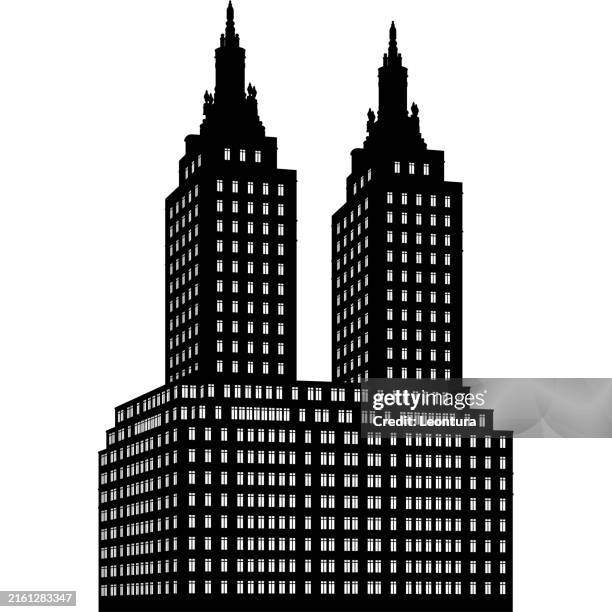 san remo, new york silhouette - san remo new york stock illustrations